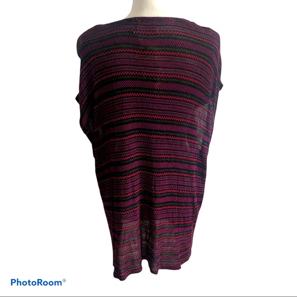 Nation LTD Striped Knit Sweater Shell 3X NWT - Picture 7 of 8